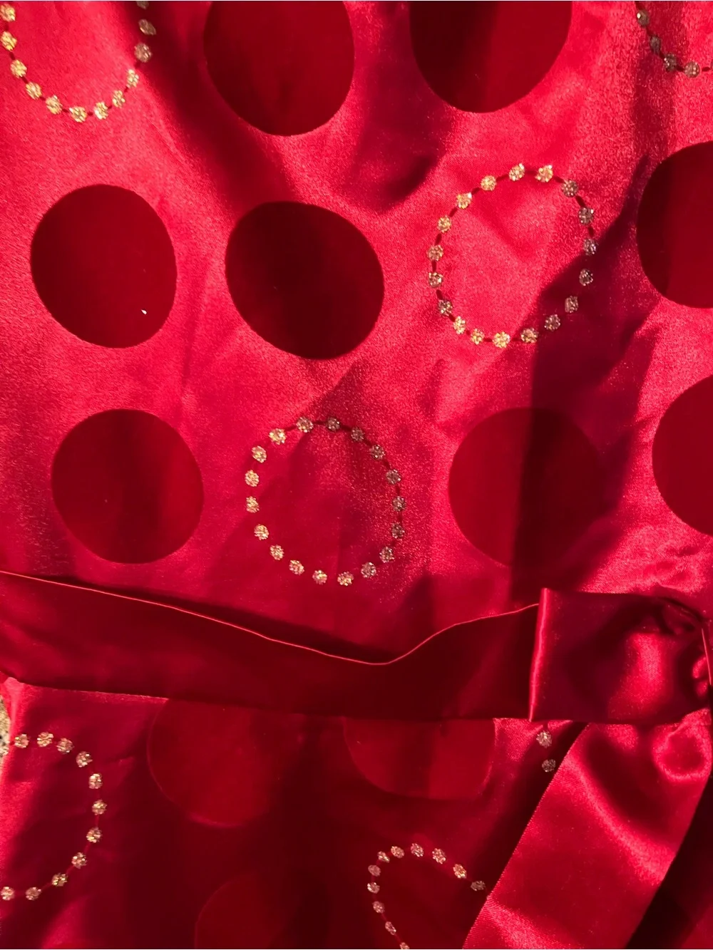 Rare Editions Slim 10/12 Velvet and Glittered Sequins Polka Dot Holiday Dress